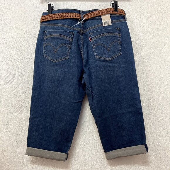 Levi's 515's Capri Dark Blue Denim Jeans sz 10  NWT - Picture 2 of 2